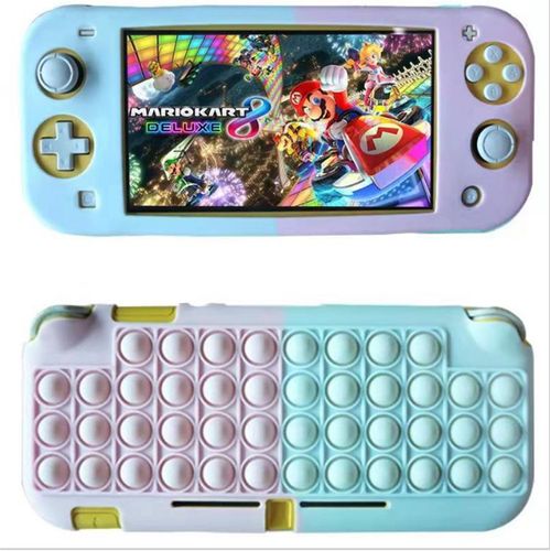 Coque De Protection Pour Nintendo Switch Lite, Étui En Bubble Silicone Souple Pop Fidget (Arc-En-Ciel), 03