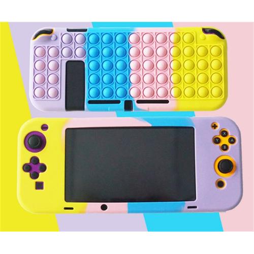 Étui Nintendo Switch Housse Silice Durable Anti-Rayures Case Accessoires Pour Nintendo Switch Console Et Contrôleur, Pop It, 02