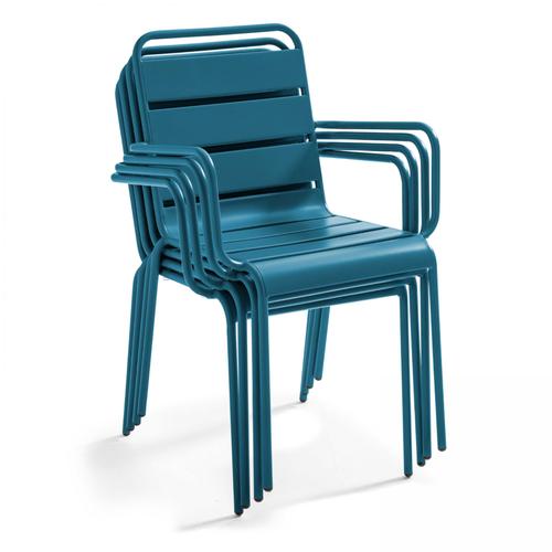 Fauteuil De Jardin En Acier Bleu Pacific