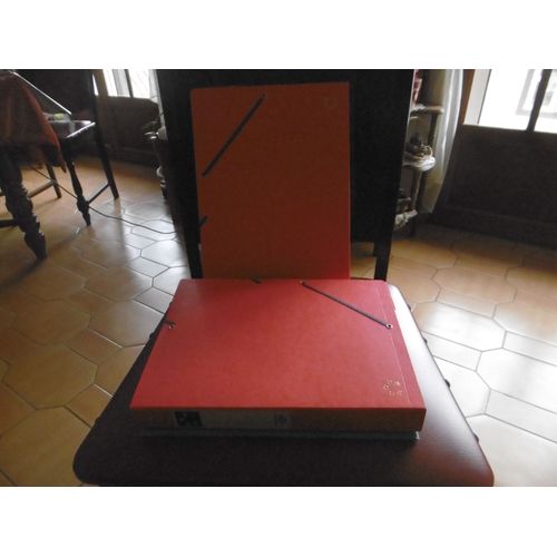 Boite De Classement Carton Dos 40mm Rouge Lot De 2