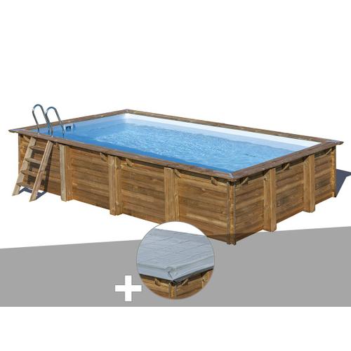 Kit piscine bois Gré Evora 6,20 x 4,20 x 1,33 m + Bâche hiver