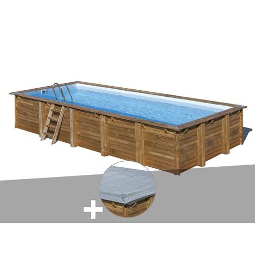 Kit piscine bois Gré Braga 8,15 x 4,20 x 1,46 m + Bâche hiver