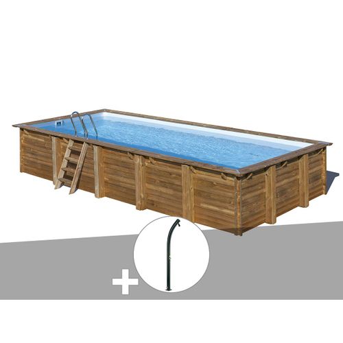 Kit piscine bois Gré Braga 8,15 x 4,20 x 1,46 m + Douche