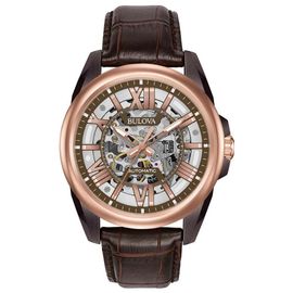 Bulova Montre Marron Analogique Hommes Automatic 98a165