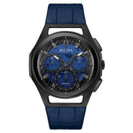 Bulova Montre Bleu Chronographe Hommes Curv 98a232