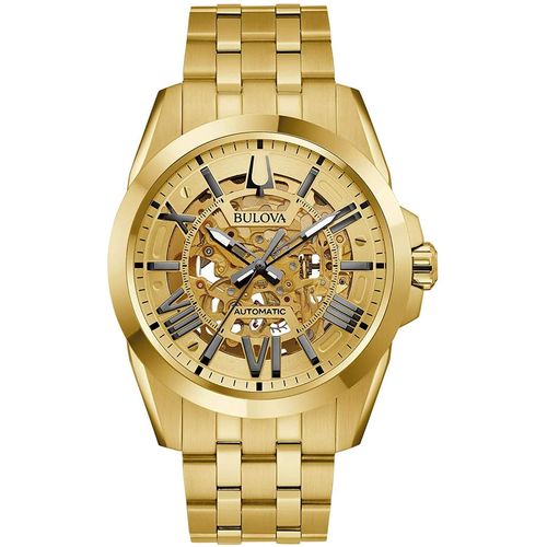 Bulova Montre Doré Analogique Hommes Sutton Automatic 97a162