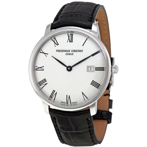 Frédérique Constant Analogique 'slimline' Argent Pour Hommes Fc-306mr4s6