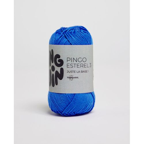 Pingouin - Pelote De Laine Pingo Esterel 3 De 50g - Laine À Tricoter - 100% Coton - Aiguille N°3 - Couleur Ultra Bleu