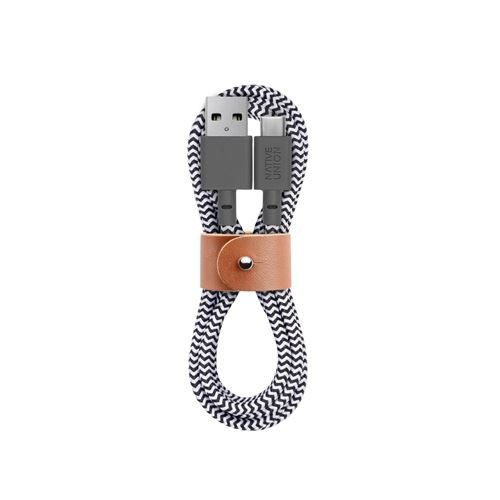 CÂBLE CEINTURE NATIVE UNION USB A VERS USB C ZEBRA 1,2M