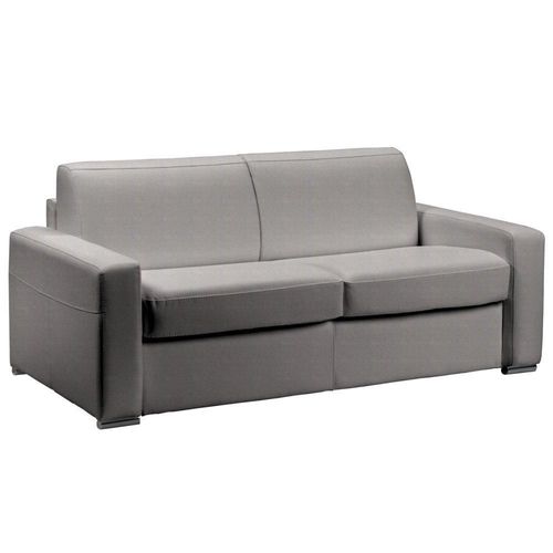 Canapé Convertible Express Master 140cm Matelas 18cm Tweed Gris Clair