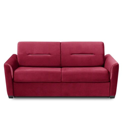 Canapé Convertible Express Amazone 120cm Matelas 16cm Sommier Lattes Polyuréthane Rouge