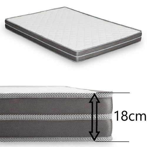 Canapé Convertible Express Master Couchage 120cm Matelas 18cm Sommier Lattes Renatonisi Microfibre Gris Graphite