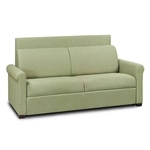 Canapé Belle Epoque Canapexpress Lattes Matelas Mémory 22cm Tête De Lit Intégrée Velours Vert