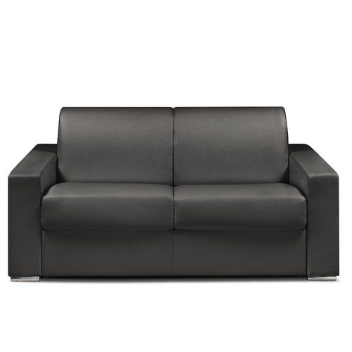 Canapé Lit Dreamer Express Sommier Lattes 120cm Polyuréthane Noir Matelas 16 Cm