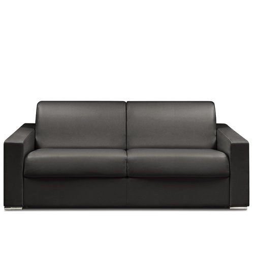 Canapé Lit Dreamer Express Sommier Lattes 160cm Matelas 16cm Polyuréthane Noir