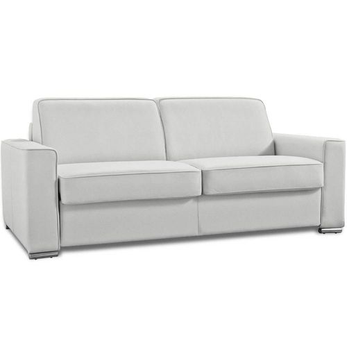 Canapé Convertible 3-4 Places Excellence 160 Cm Matelas Memory 18 Cm Inclus Polyuréthane Blanc Cassé