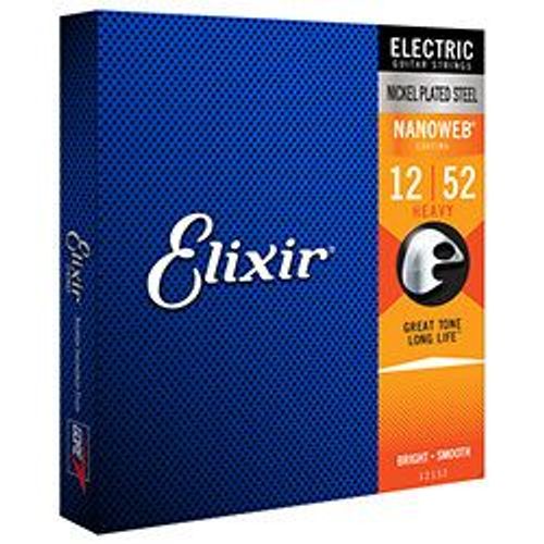 Elixir Nanoweb 12152 12-52 - Jeu De Cordes Guitare Électrique