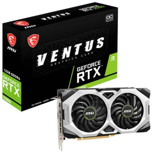 MSI GeForce RTX 2060 VENTUS 12G OC - Carte graphique - GF RTX 2060 - 12 Go GDDR6 - PCIe 3.0 x16 - HDMI, 3 x DisplayPort