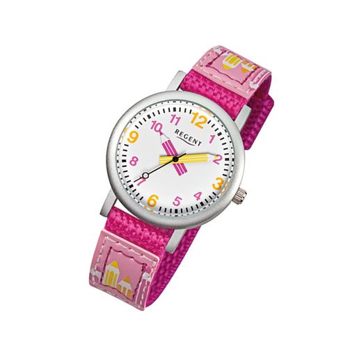 Montre-Bracelet Pour Enfants Regent Bracelet Textile Analogique Rose F-730 Urf730