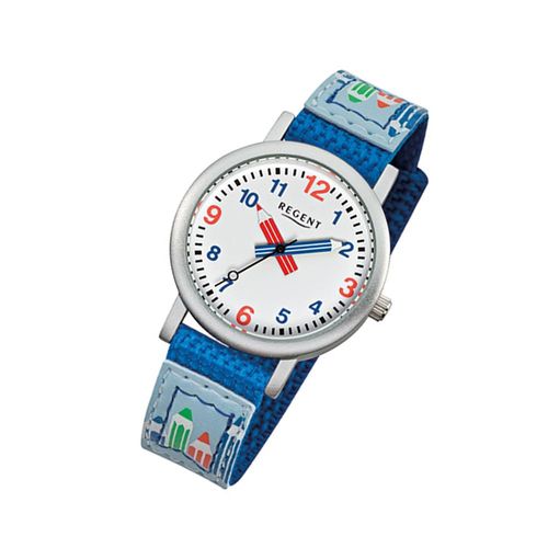 Montre-Bracelet Pour Enfants Regent Analogique Bleue Bracelet Textile F-731 Urf731