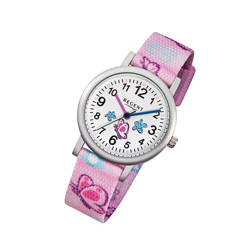 Montre-Bracelet Pour Enfants Regent Analogique Rose Bracelet Textile F-491 Urf491