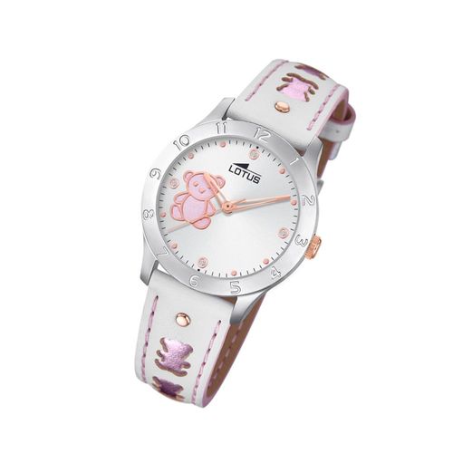 Montre Pour Jeunes Lotus Élégante 18657/B Montre-Bracelet À Quartz En Cuir Junior Blanc Ul18657/B