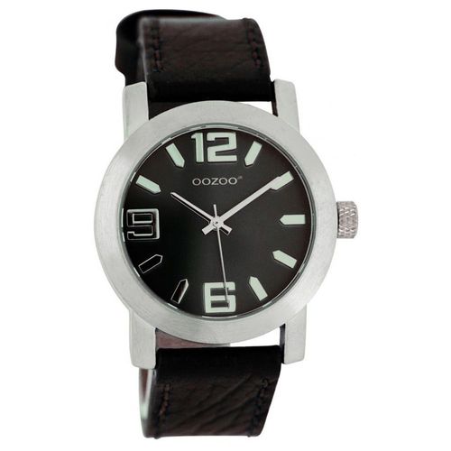 Montre Pour Enfants Oozoo Analogique Marron Foncé Jr203 Oozoo Bracelet En Cuir Jr Uojr203