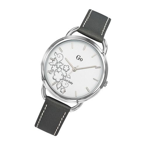 Montre-Bracelet Pour Femme Girl Only Gris Blanc Analogique 699107 Go Bracelet Cuir Ugo699107