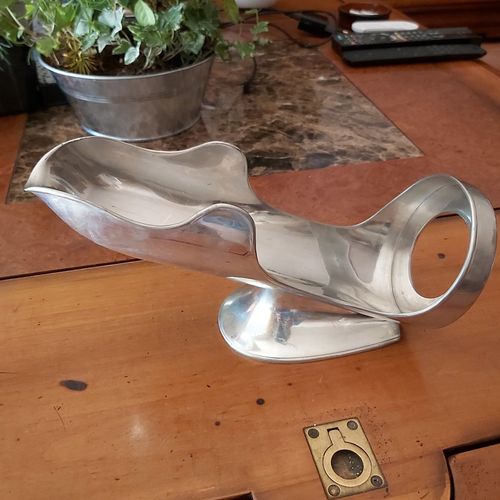 Porte Bouteille De Table En Métal Argenté