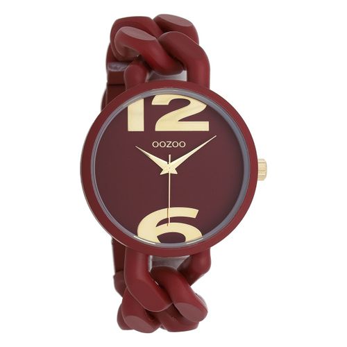 Montre Femme Oozoo Montres Analogiques Plastique Rouge Uoc11267