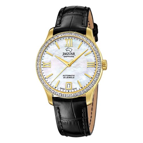 Montre Femme Jaguar Cuir Noir Jaguar Montre-Bracelet Heritage Uj999/A