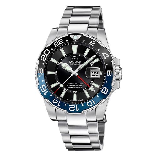 Jaguar Montre Homme Acier Inoxydable Argent Jaguar Montre-Bracelet En Céramique Uj1011/4