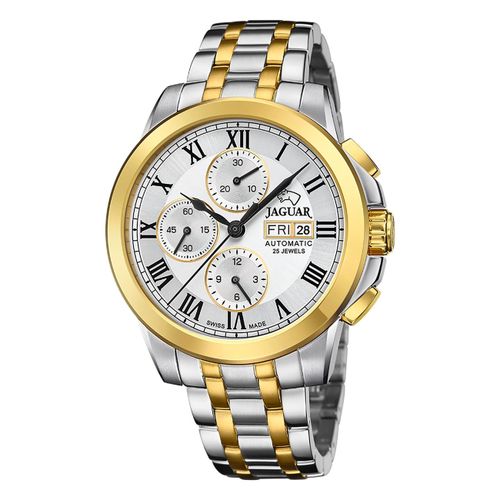 Jaguar Montre Homme Acier Argent Or Montre Bracelet Le Chronographe Uj1001/1