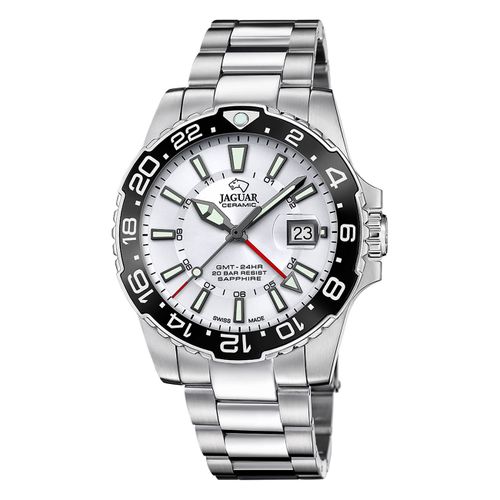 Jaguar Montre Homme Acier Inoxydable Argent Jaguar Montre-Bracelet En Céramique Uj1011/1