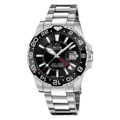 Jaguar Montre Homme Acier Inoxydable Argent Jaguar Montre-Bracelet En Céramique Uj1011/6