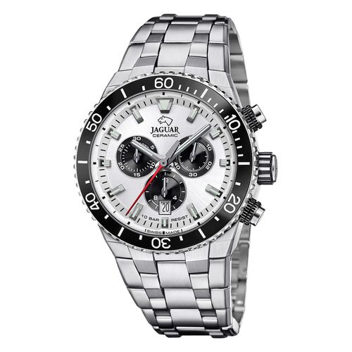 Jaguar Montre Homme Acier Inoxydable Argent Jaguar Montre-Bracelet En Céramique Uj1022/1
