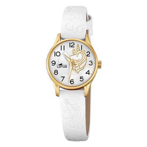 Montre Enfant Lotus Jeunesse Cuir Blanc Montre-Bracelet Lotus Junior Ul18574/F