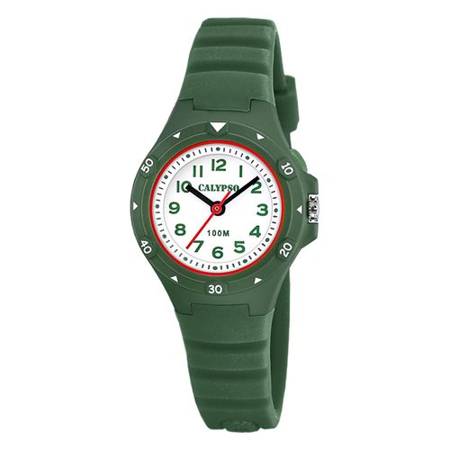 Montre Pour Enfants Calypso En Caoutchouc Vert Montre-Bracelet Junior Calypso Uk5846/4