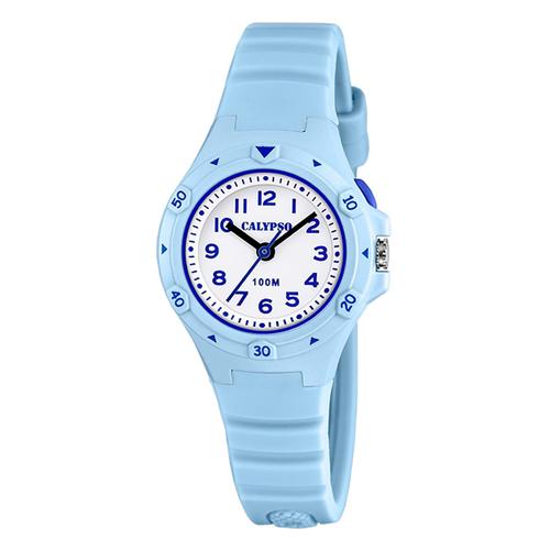 Montre Pour Enfants Et Adolescents Calypso En Caoutchouc Bleu Clair Montre-Bracelet Junior Calypso Uk5846/2