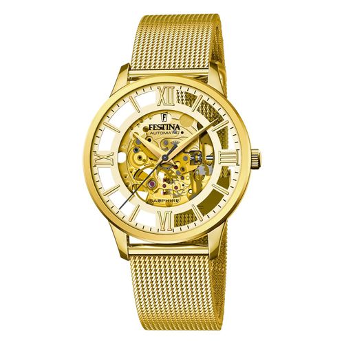 Montre Homme Festina Acier Inoxydable Or Festina Montre-Bracelet Automatique Uf20667/1