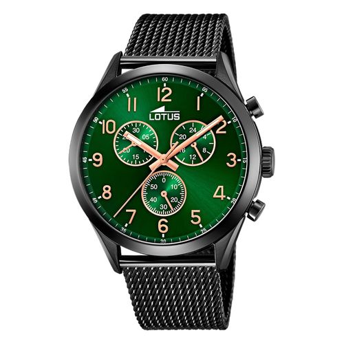 Montre Lotus Pour Homme En Acier Inoxydable Montre Minimaliste Lotus Noire Ul18639/E