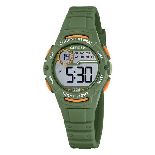 Montre Pour Enfants Calypso En Caoutchouc Vert Montre-Bracelet Junior Calypso Uk5852/4