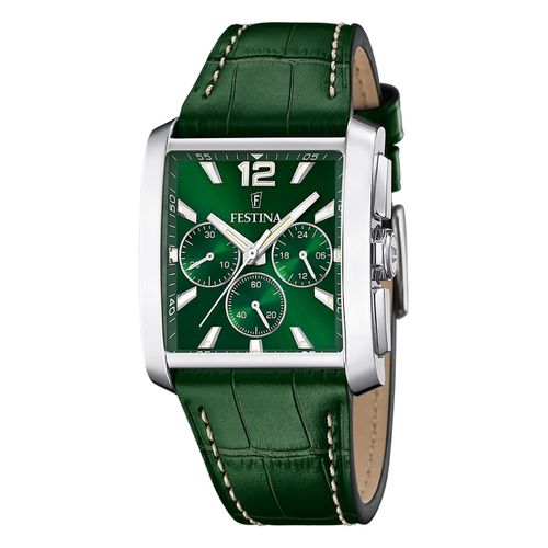 Montre Homme Festina Cuir Vert Festina Montre-Bracelet Chronographe Intemporelle Uf20636/3