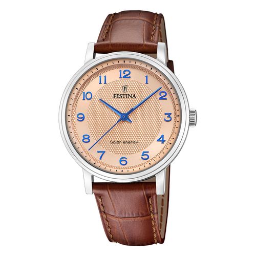 Festina Montre Homme Cuir Marron Festina Montre Solaire À Énergie Solaire Uf20660/2