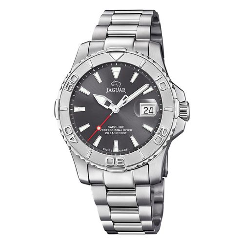 Montre Homme Jaguar Acier Inoxydable Argent Jaguar Montre-Bracelet Pro Diver Uj969/3