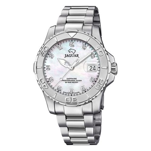 Montre Homme Jaguar Acier Inoxydable Argent Jaguar Montre-Bracelet Pro Diver Uj969/5