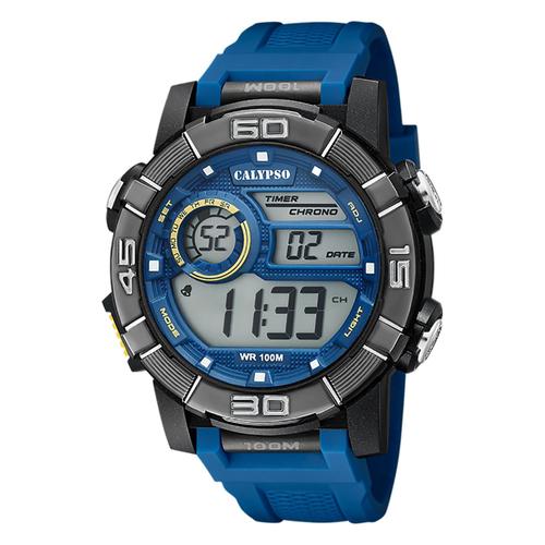 Montre Pour Homme Calypso En Plastique Bleu Montre-Bracelet Numérique Calypso Uk5818/2