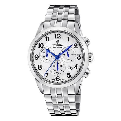 Montre Homme Festina Acier Inoxydable Argent Festina Montre-Bracelet De Fabrication Suisse Uf20040/1