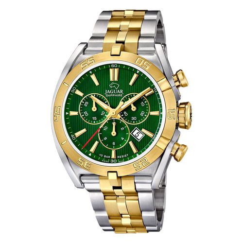 Jaguar Montre Pour Hommes En Acier Inoxydable Argent Or Jaguar Montre-Bracelet De Direction Uj855/B