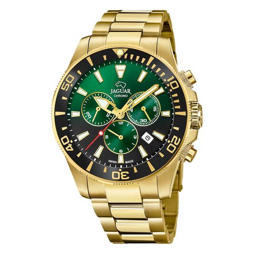 Jaguar Montre Pour Hommes En Acier Inoxydable Or Jaguar Montre-Bracelet De Direction Uj864/6